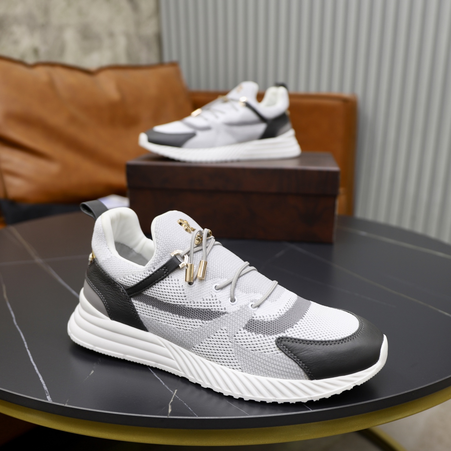 Stefano Ricci Men's Gray Knit Sneakers - Original Quality & Comfort, Sizes 39-45 9 i1753632756016 8410 0 7