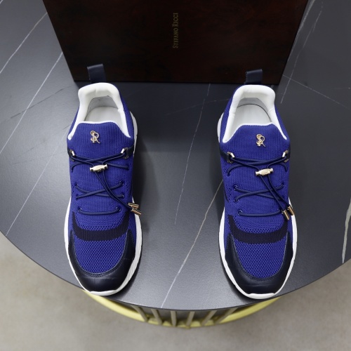 Stefano Ricci Men's Blue Knit Sneakers - Original Quality & Comfort, Sizes 39-45 1 Stefano Ricci Men's Blue Knit Sneakers - Original Quality & Comfort, Sizes 39-45