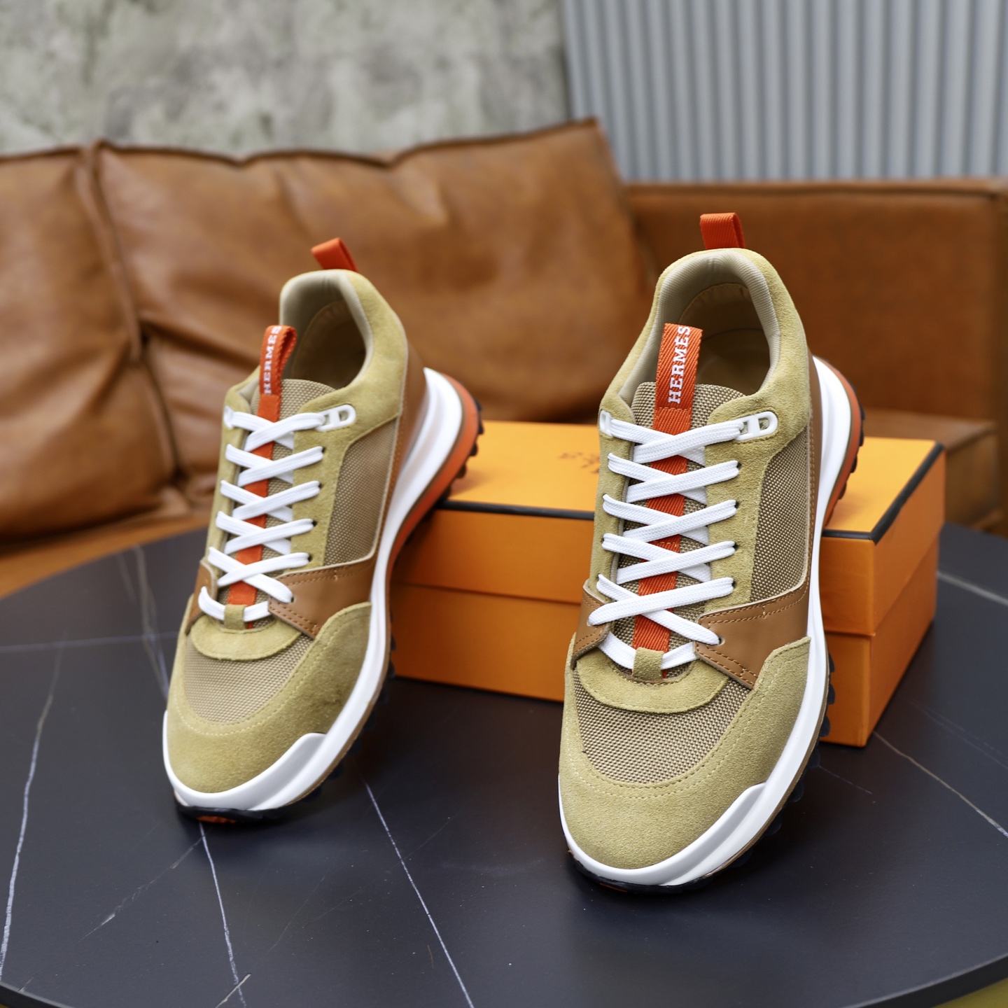 Hermes Men's Runway Sneakers - Classic Design, Premium Materials, Size 38-44 7 i1753978161892 2858 0 5