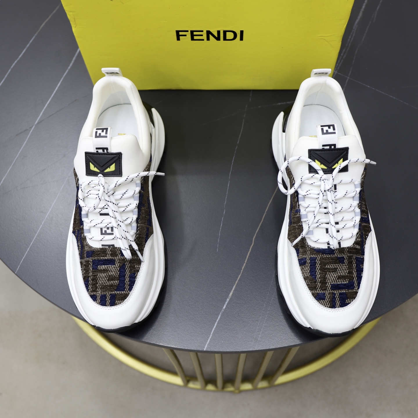 Fendi Men's Fashion Sneakers - Leather and Breathable Running Shoes