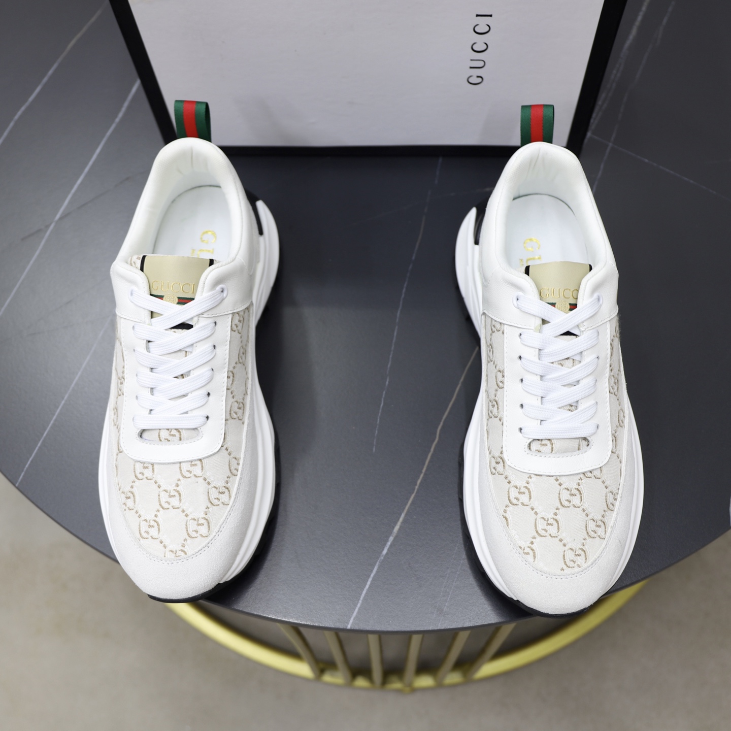 Gucci Heren Sneakers met GG-patroon - Stijlvolle Vrijetijdsschoenen