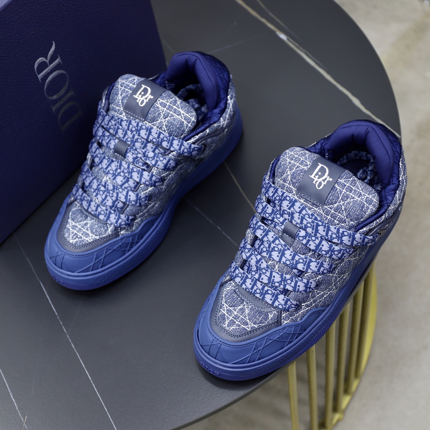 Dior Men's D-Player Sneaker Blue Dior Oblique Embroidery Leather Size 38-44 3 i1758384736924 2310 0 1