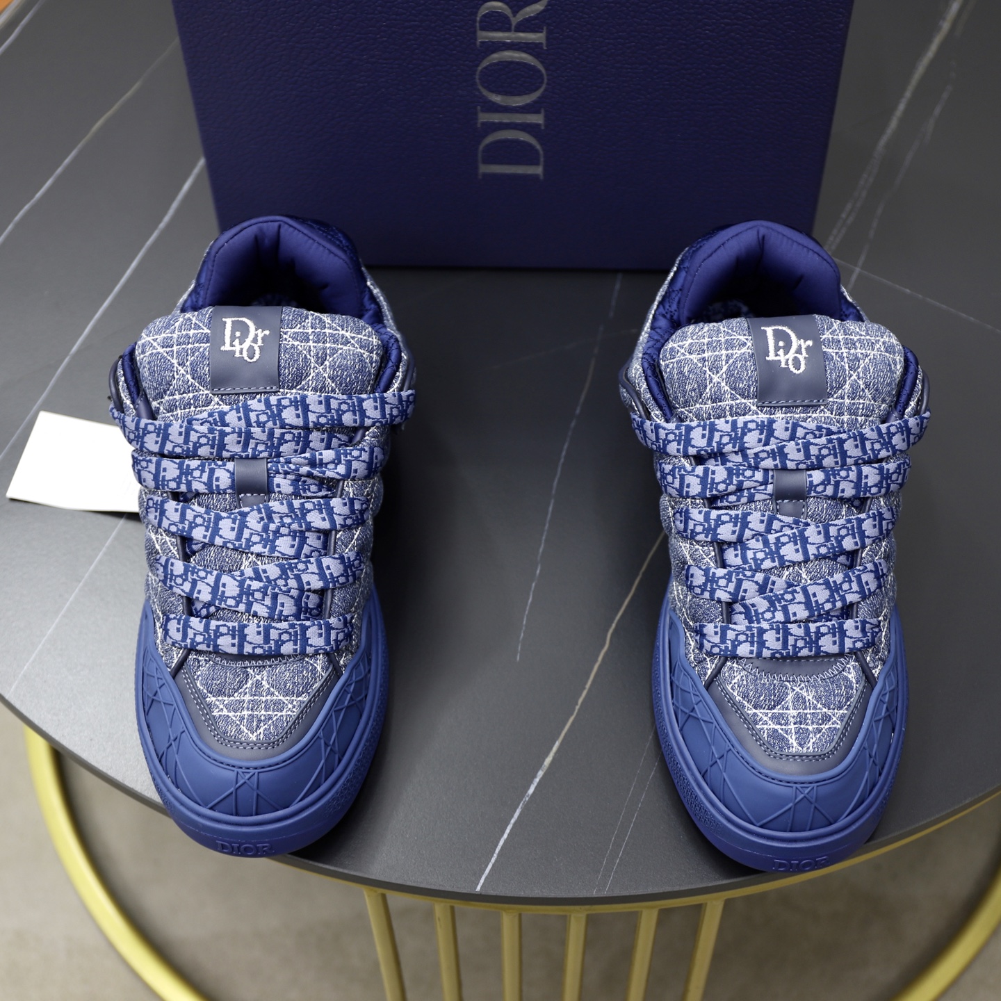 Dior Men's D-Player Sneaker Blue Dior Oblique Embroidery Leather Size 38-44 2 i1758384737013 3828 0 0
