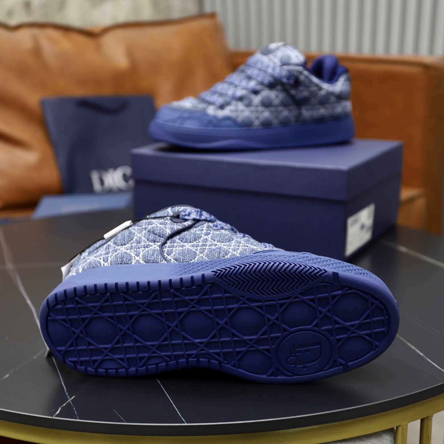 Dior Men's D-Player Sneaker Blue Dior Oblique Embroidery Leather Size 38-44 10 i1758384737070 5522 0 8