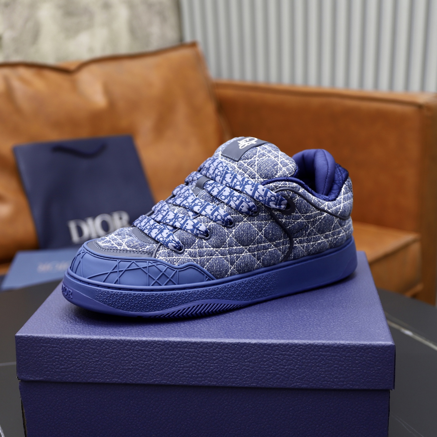 Dior Men's D-Player Sneaker Blue Dior Oblique Embroidery Leather Size 38-44 5 i1758384738677 2640 0 3