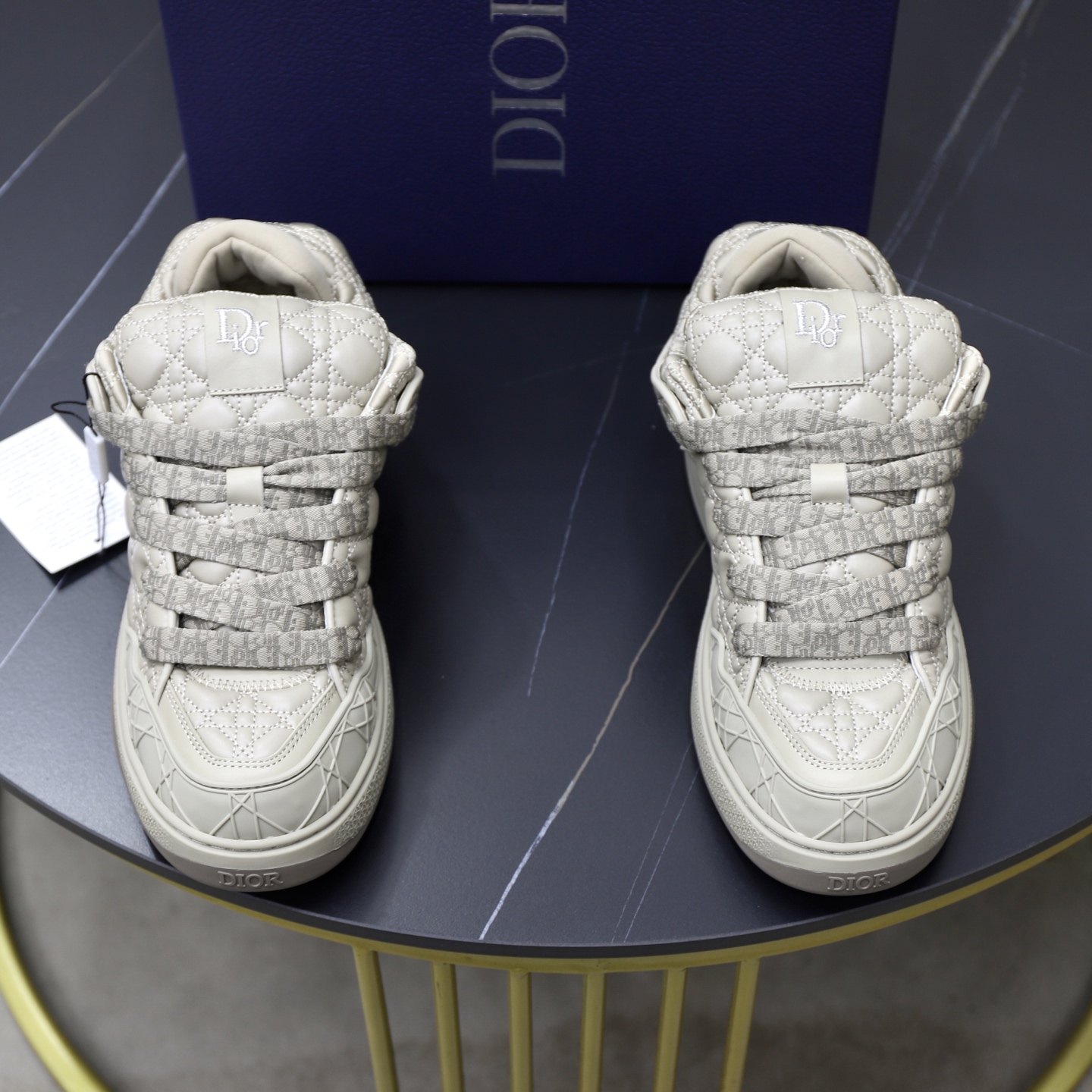 Dior Dad Sneakers in Beige Embroidered Leather, Retro Style, Sizes 38-45 2 i1758384793383 4665 0 0