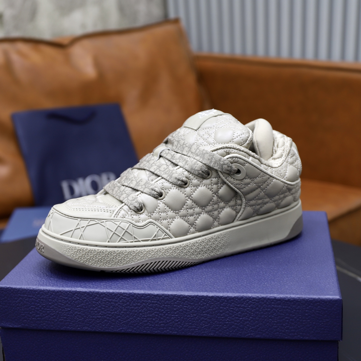 Dior Dad Sneakers in Beige Embroidered Leather, Retro Style, Sizes 38-45 5 i1758384793429 3829 0 3