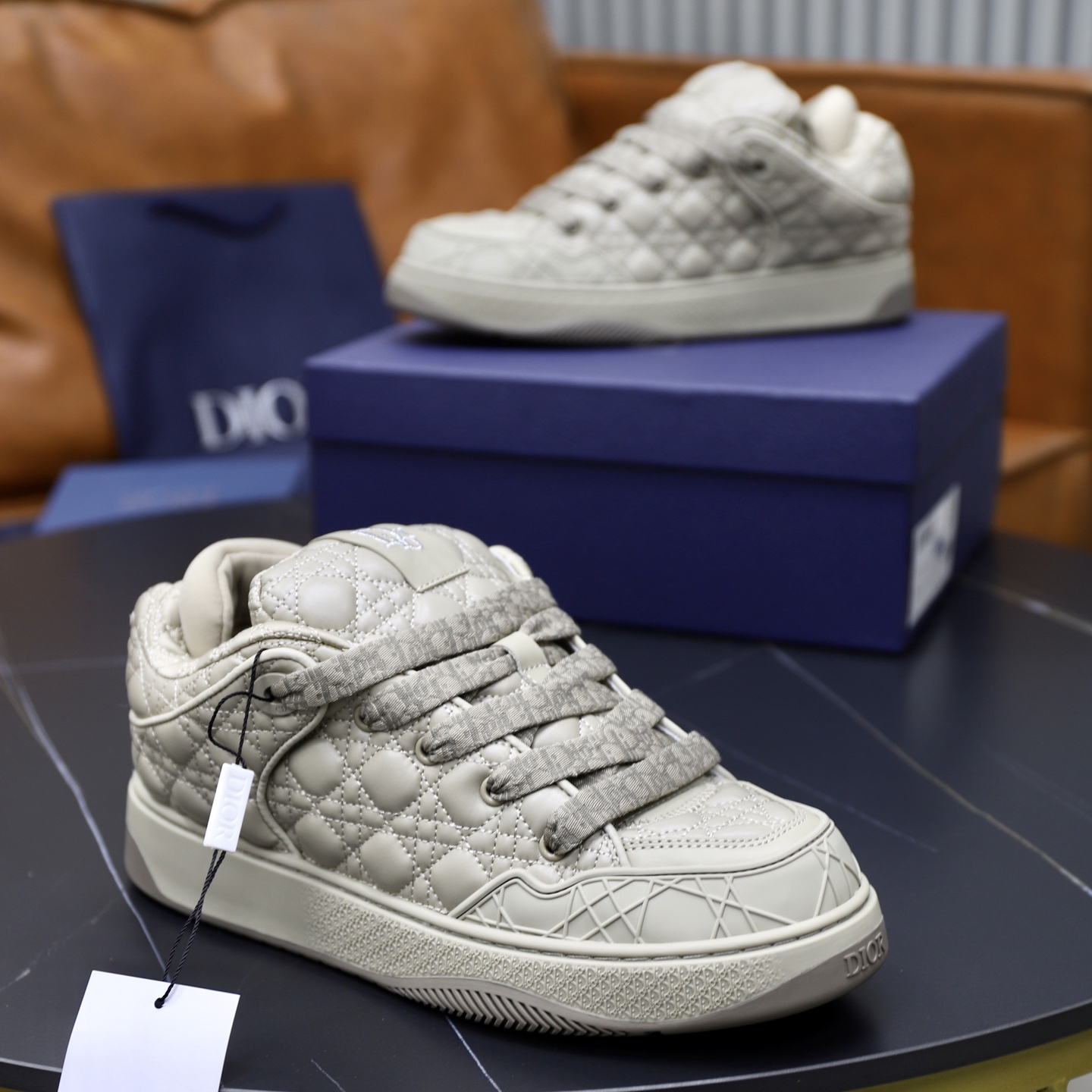 Dior Dad Sneakers in Beige Embroidered Leather, Retro Style, Sizes 38-45 9 i1758384794621 1295 0 7