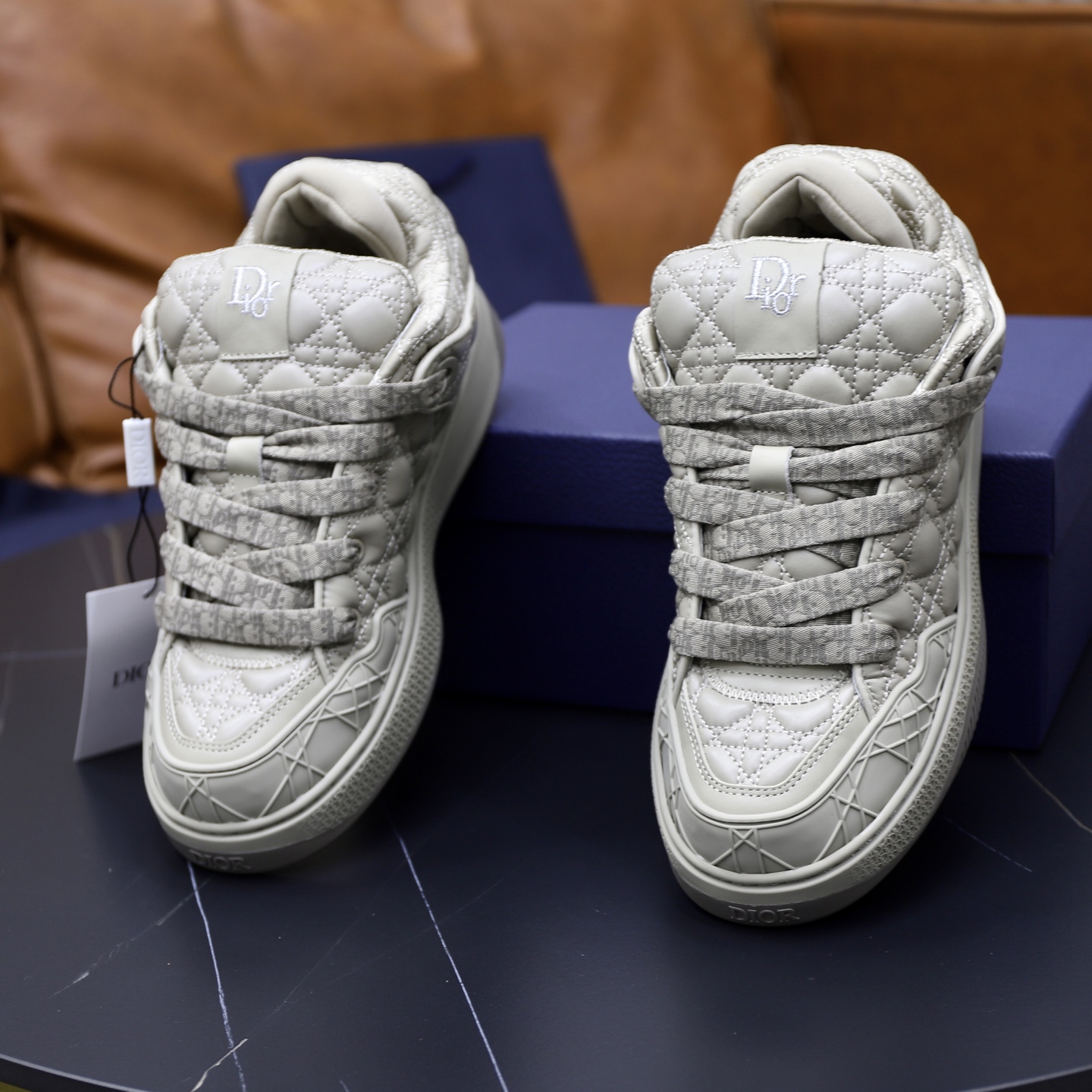 Dior Dad Sneakers in Beige Embroidered Leather, Retro Style, Sizes 38-45 7 i1758384794680 977 0 5