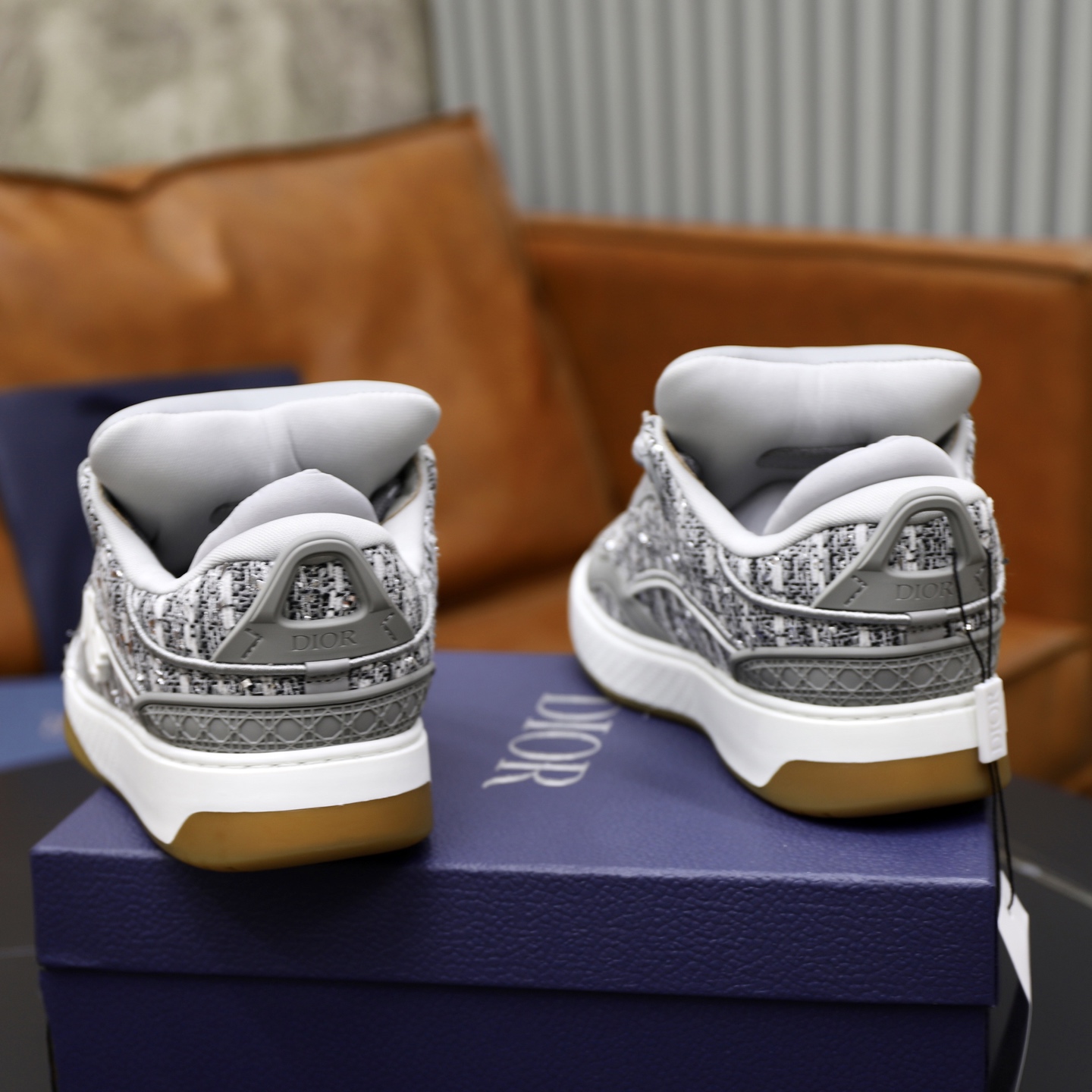 Dior Dad Sneakers in Gray Embroidered Leather, Sizes 38-44 - Stylish & Retro 6 i1758384847175 7892 0 4