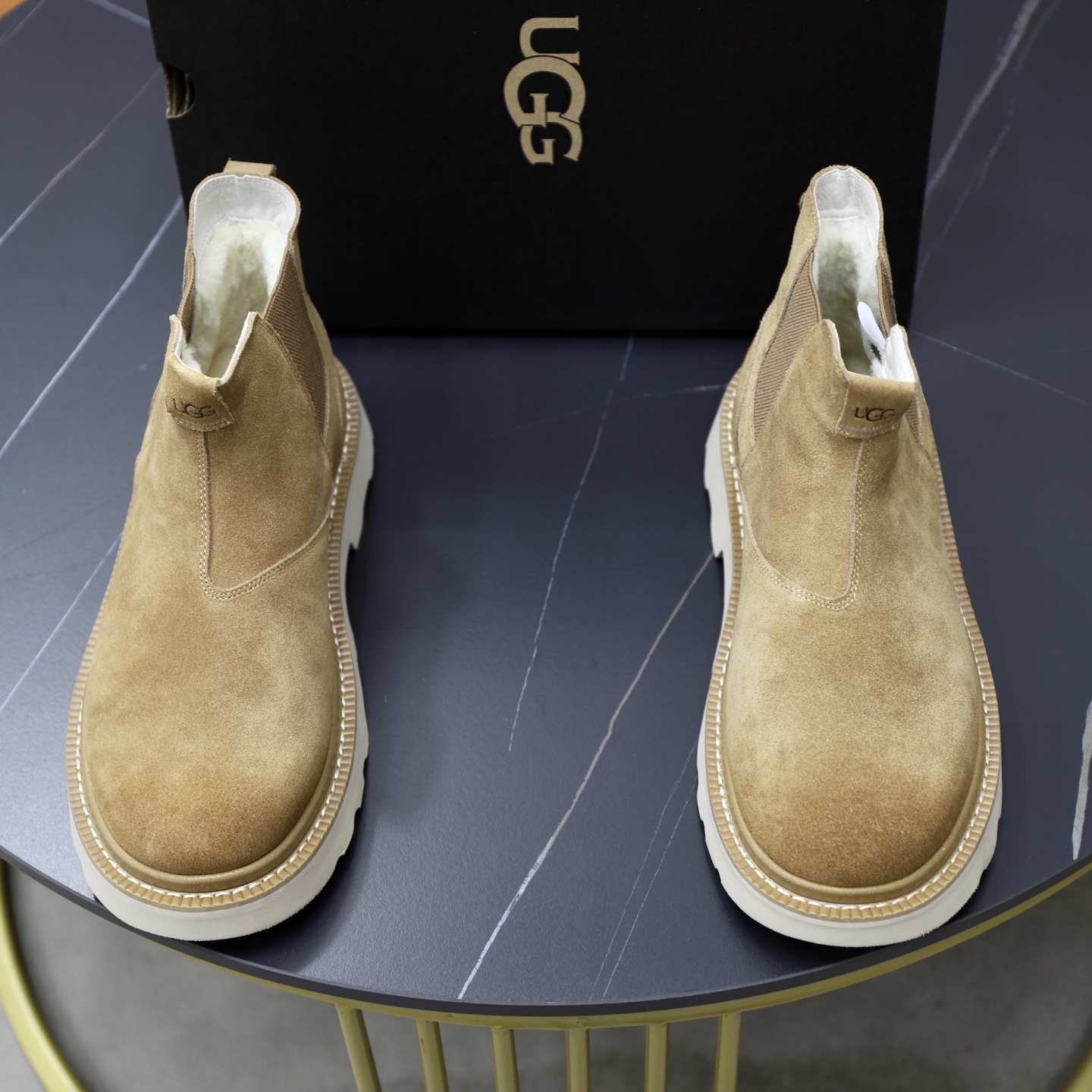 UGUCCI Men's Chelsea Boots - Premium Leather, Wool Lined, Anti-Slip Sole 2 i1758471886067 5777 0 0