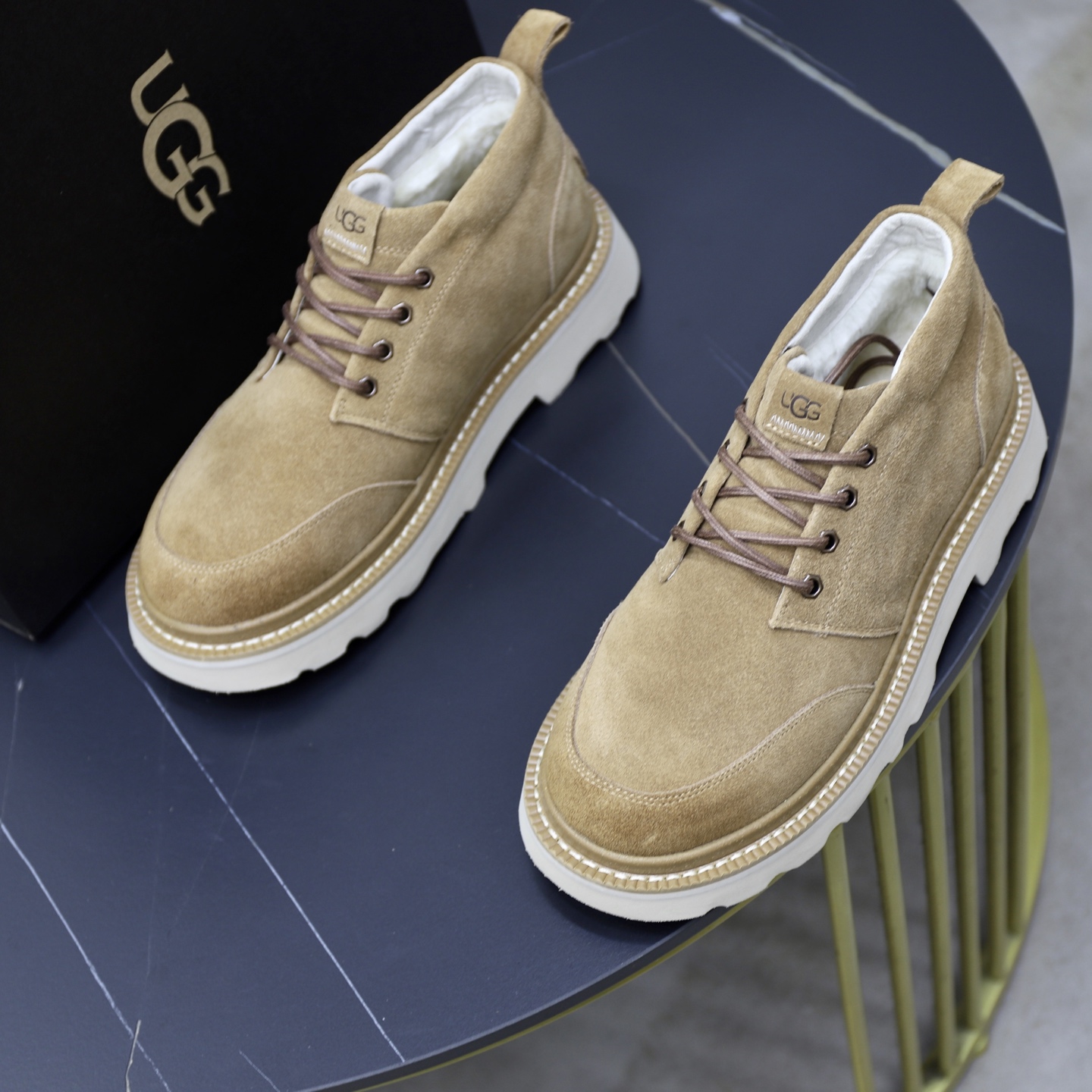 UGG Men's Casual Leather & Wool Lined Ankle Boots - Sizes 39-45 3 i1758471988369 8196 0 1