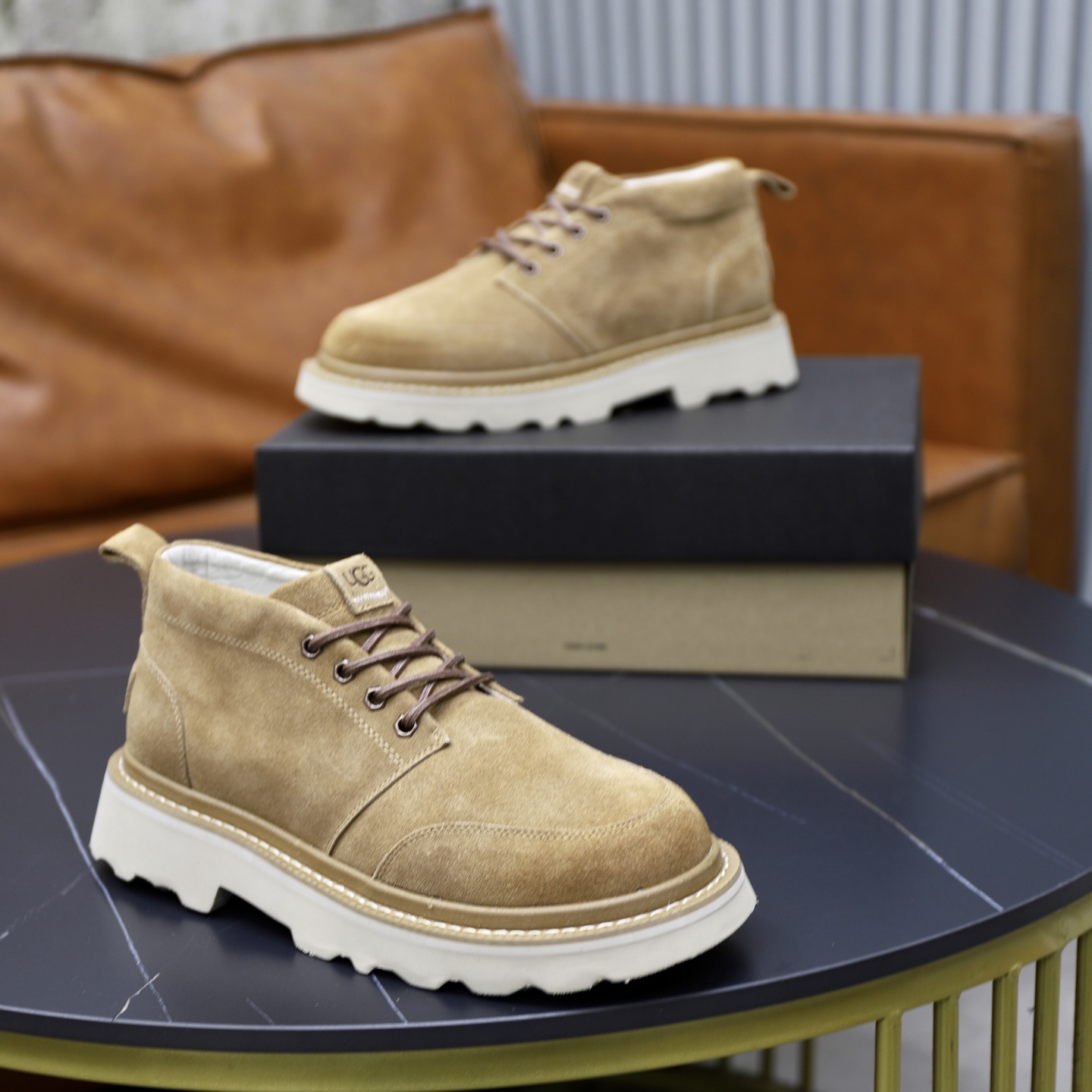 UGG Men's Casual Leather & Wool Lined Ankle Boots - Sizes 39-45 9 i1758471988570 9813 0 7