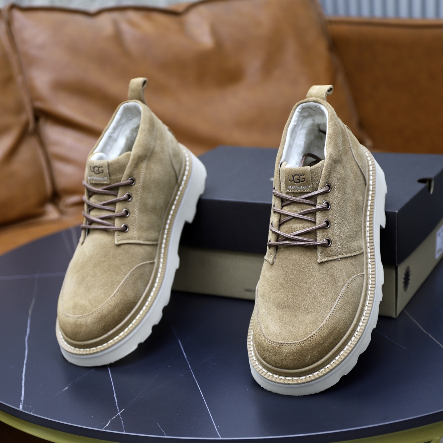 UGG Men's Casual Leather & Wool Lined Ankle Boots - Sizes 39-45 7 i1758471991168 2915 0 5