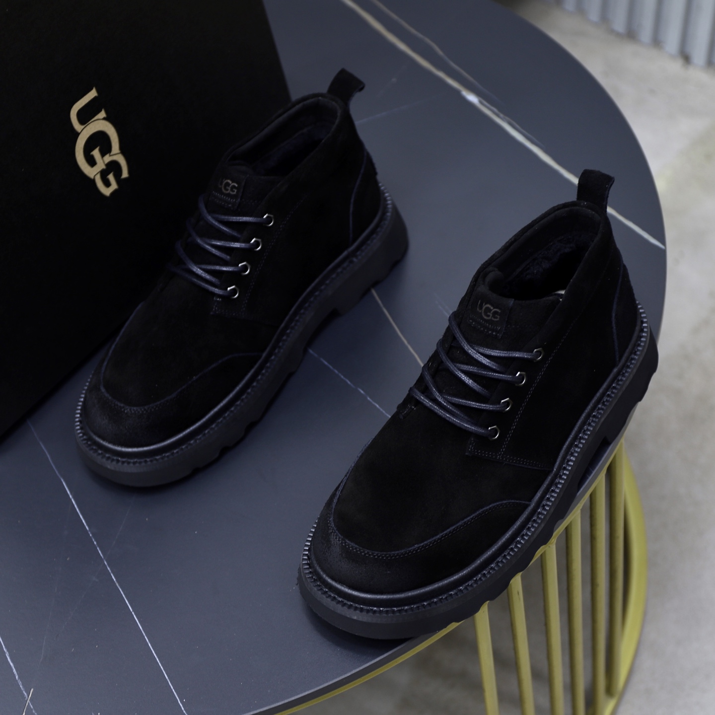 UGG Men's Casual Leather Ankle Boots - Warm, Comfortable, and Stylish 3 i1758472025729 9460 0 1