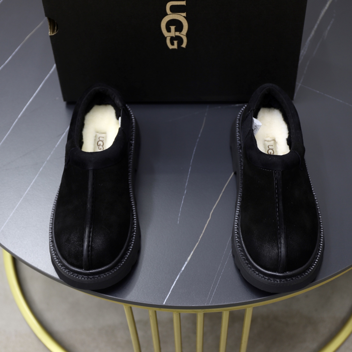 UGG Men's Tasman Suede Slippers with Wool Lining, Black - Size 39-44 2 i1758472073662 481 0 0