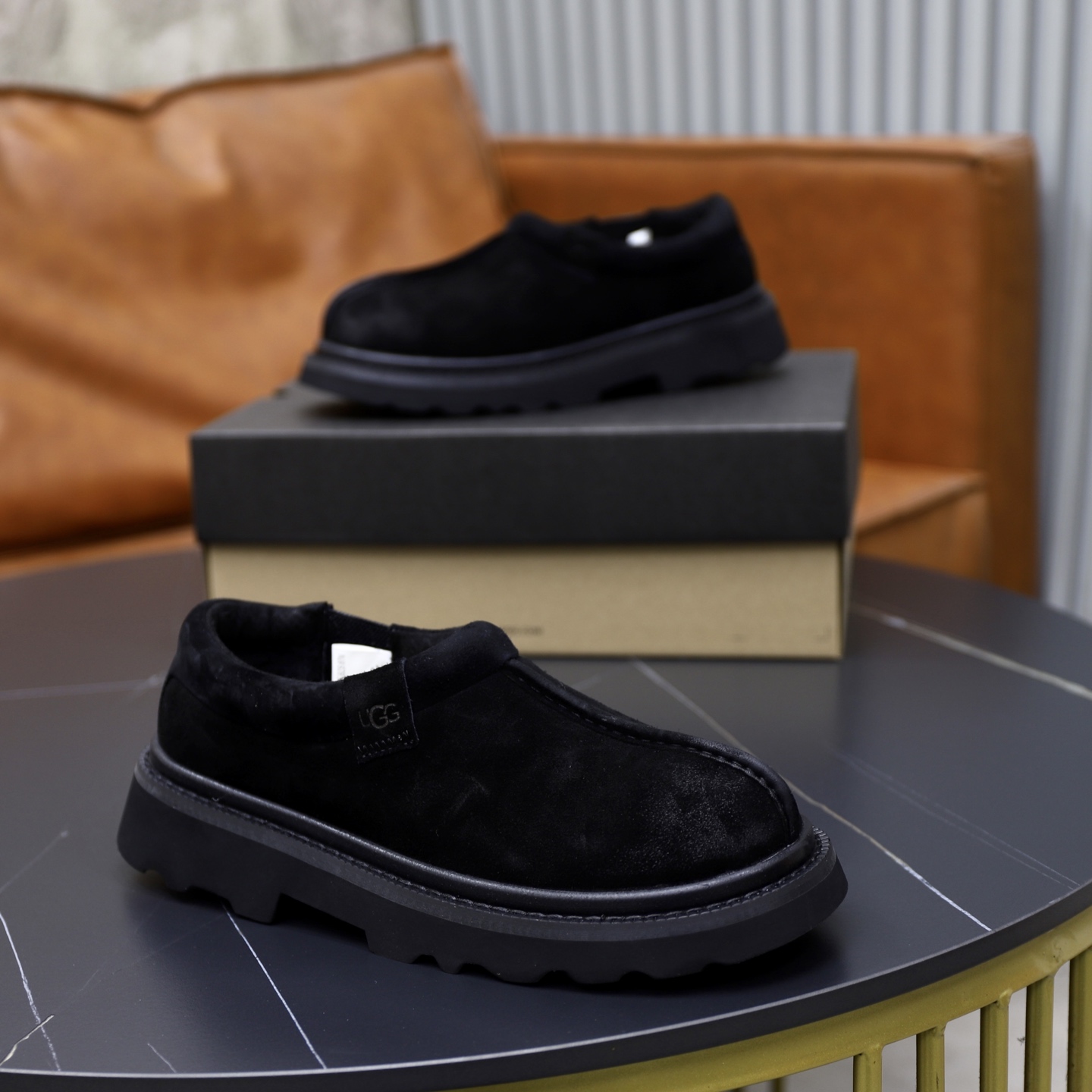 UGG Men's Tasman Suede Slippers with Wool Lining, Black - Size 39-44 9 i1758472075525 158 0 7