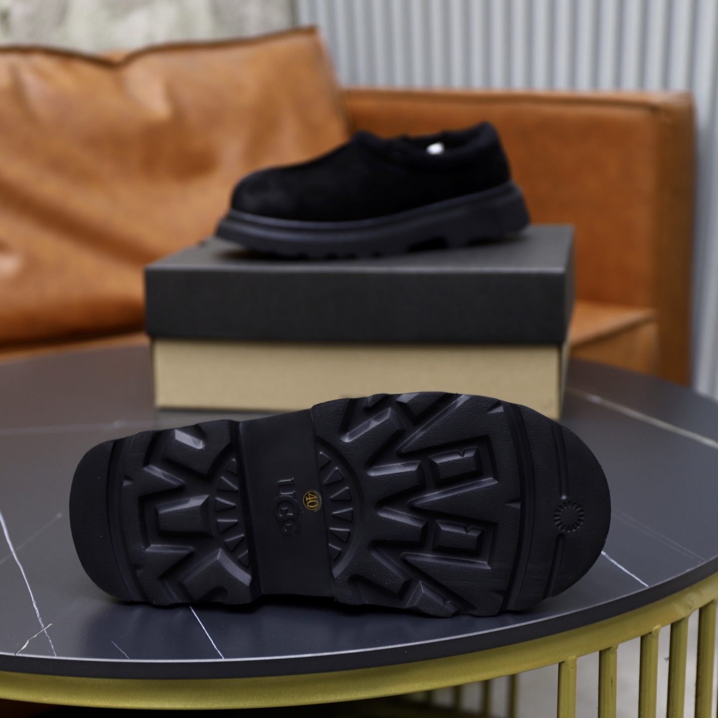 UGG Men's Tasman Suede Slippers with Wool Lining, Black - Size 39-44 10 i1758472075603 6478 0 8
