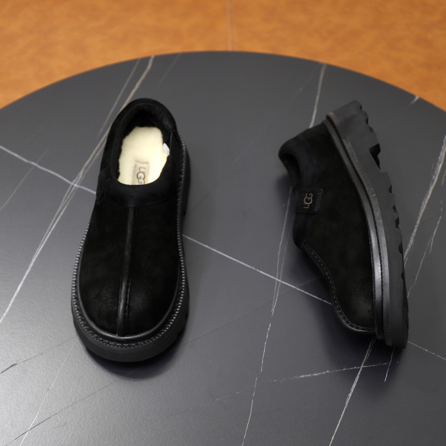 UGG Men's Tasman Suede Slippers with Wool Lining, Black - Size 39-44 8 i1758472075625 6509 0 6