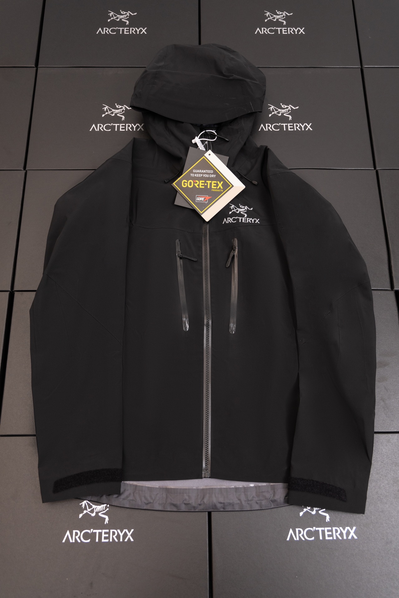 Alta calidad negro plata ARC'TERYX Arc'teryx 6ta generación SV Arcteryx Alpha SV GTX chaqueta rígida de nivel mago negr…