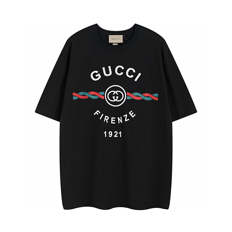 GUCCI 23ss百年系列麻花双扣短袖