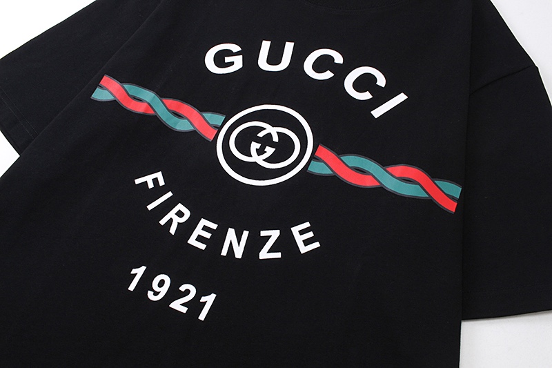 GUCCI 23ss百年系列麻花双扣短袖