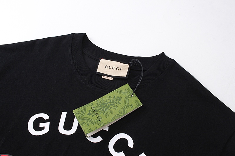 GUCCI 23ss百年系列麻花双扣短袖