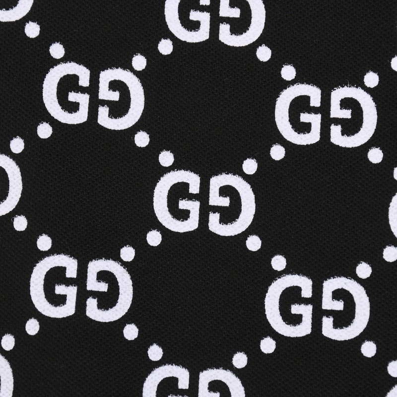 GUCCI 古驰 满花双G 小 LOGO 印花翻领