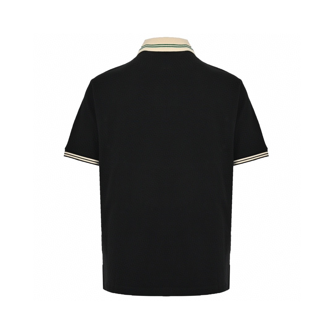 Gucci/古驰 经典领口双G刺绣Polo短袖
