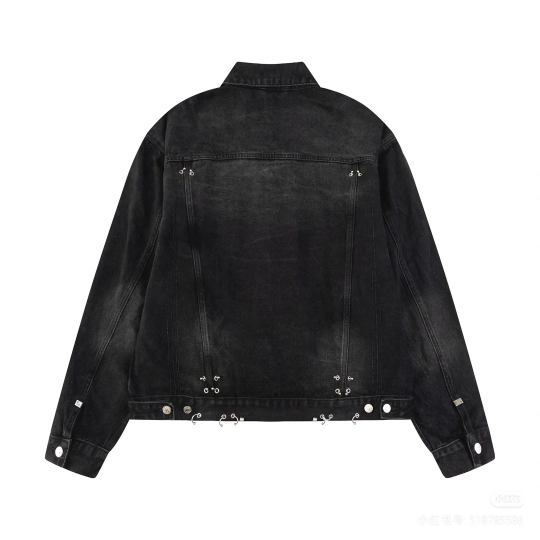 Balenciaga巴黎铆钉铁片环扣水洗牛仔外套 Balenciaga巴黎铆钉铁片环扣水洗牛仔外套