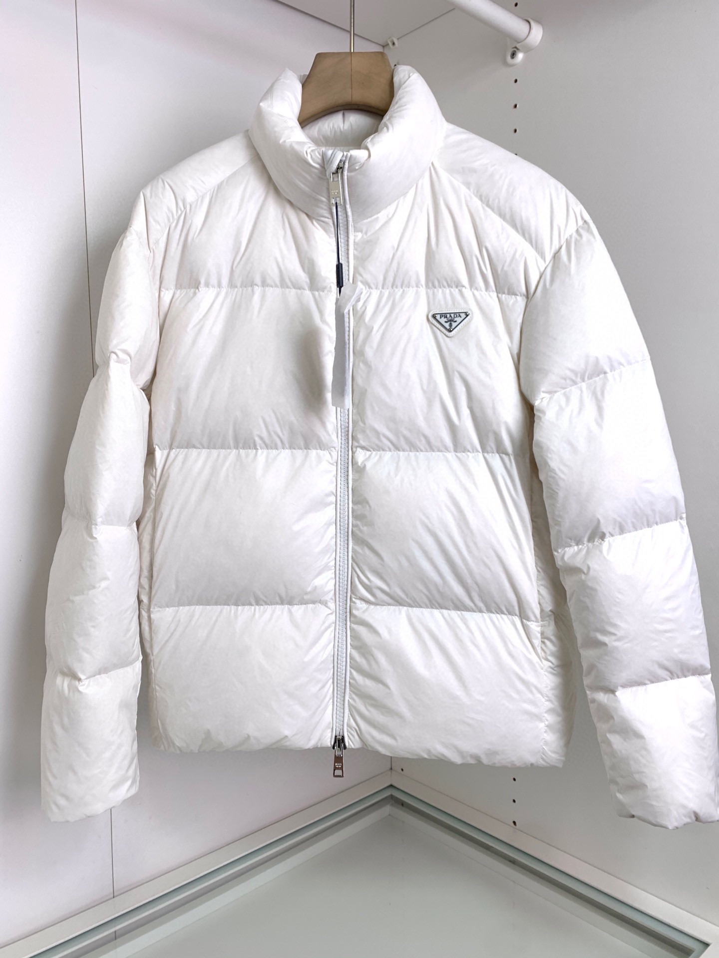 Prada Clothing Down Jacket Black White Men Fall/Winter Collection Fashion Casual