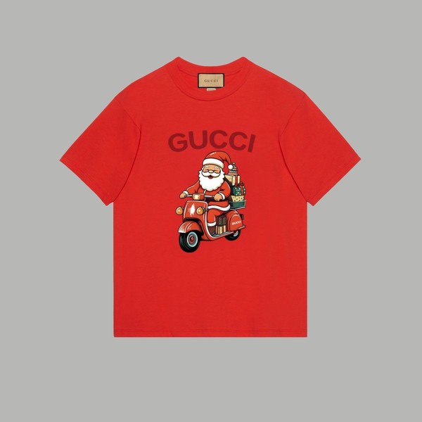1:1 Replica Gucci Clothing T-Shirt Printing Unisex Combed Cotton Short Sleeve