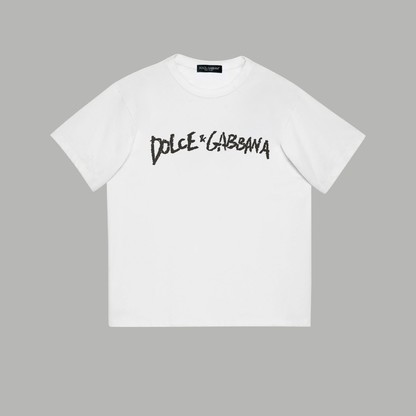 Dolce & Gabbana Copy Clothing T-Shirt Printing Unisex Combed Cotton Short Sleeve