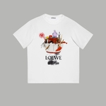 Loewe Clothing T-Shirt Printing Unisex Cotton Short Sleeve