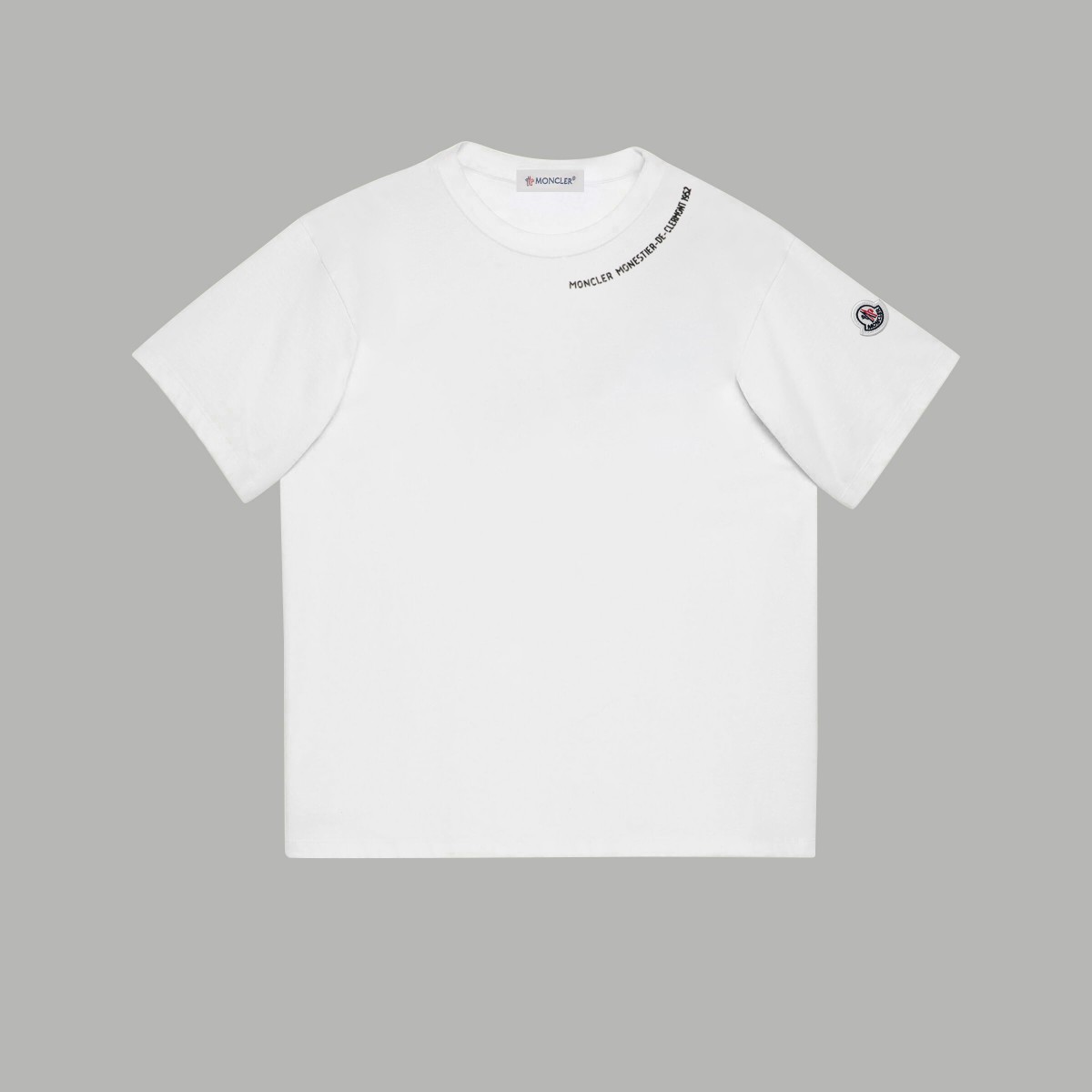 Moncler Clothing T-Shirt Embroidery Unisex Cotton Spring/Summer Collection Short Sleeve