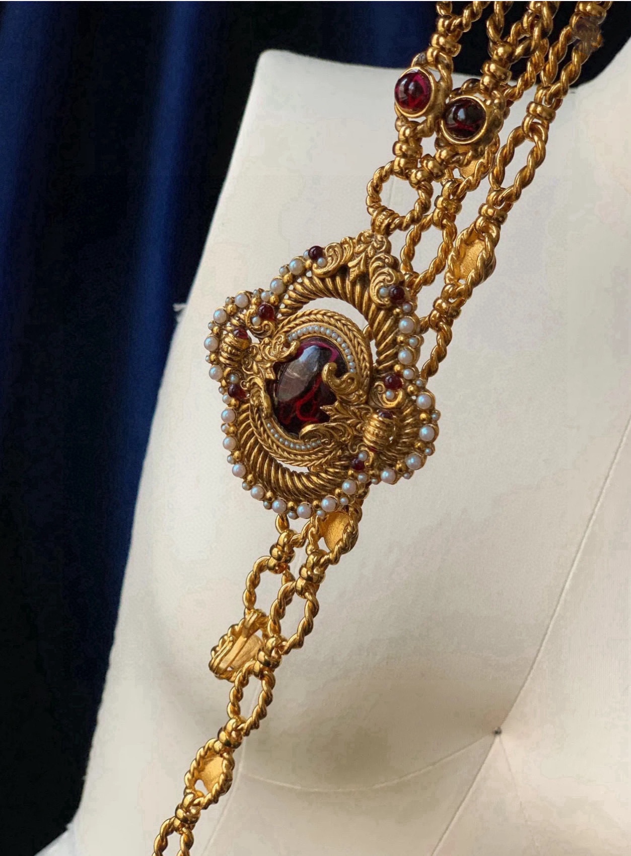 NO:720896,Medieval Byzantine style glass vintage necklace,necklace,Cardia high-end jewelry19860909中古拜占廷风琉璃复古项链,,necklace,卡迪亚高端饰品,Jewelry