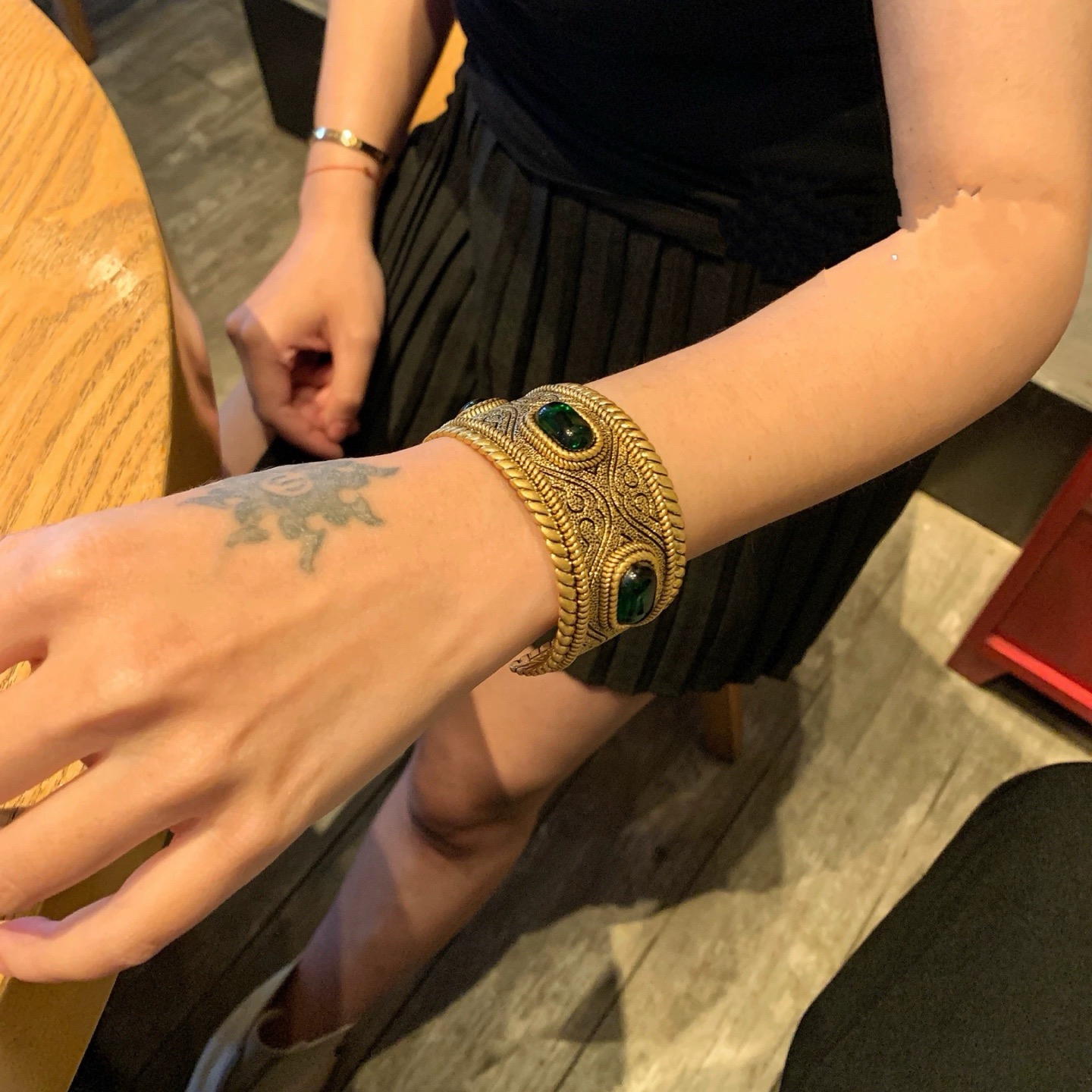 NO:647643,Xiaoxiang second-hand glass vintage open bracelet, bracelet, Cartier high-end jewelry19860909小香中古琉璃复古开口手镯,,bracelet,卡迪亚高端饰品,Jewelry