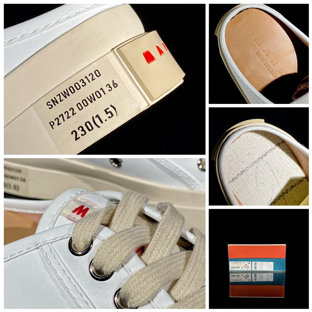 In stock Guangdong high version Marni Pablo Leather Mary Jane Sneaker Italian luxury brand