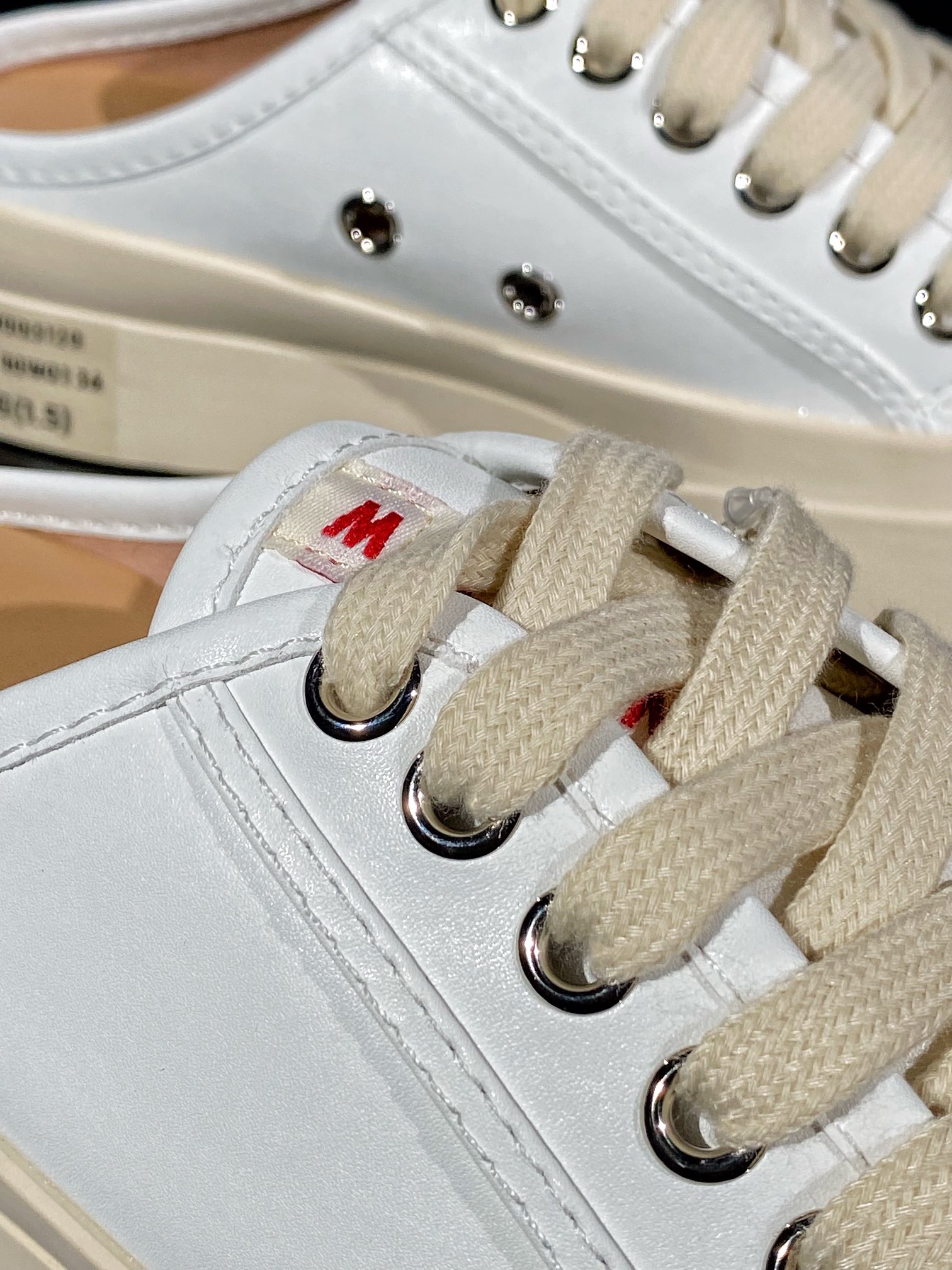 In stock Guangdong high version Marni Pablo Leather Mary Jane Sneaker Italian luxury brand