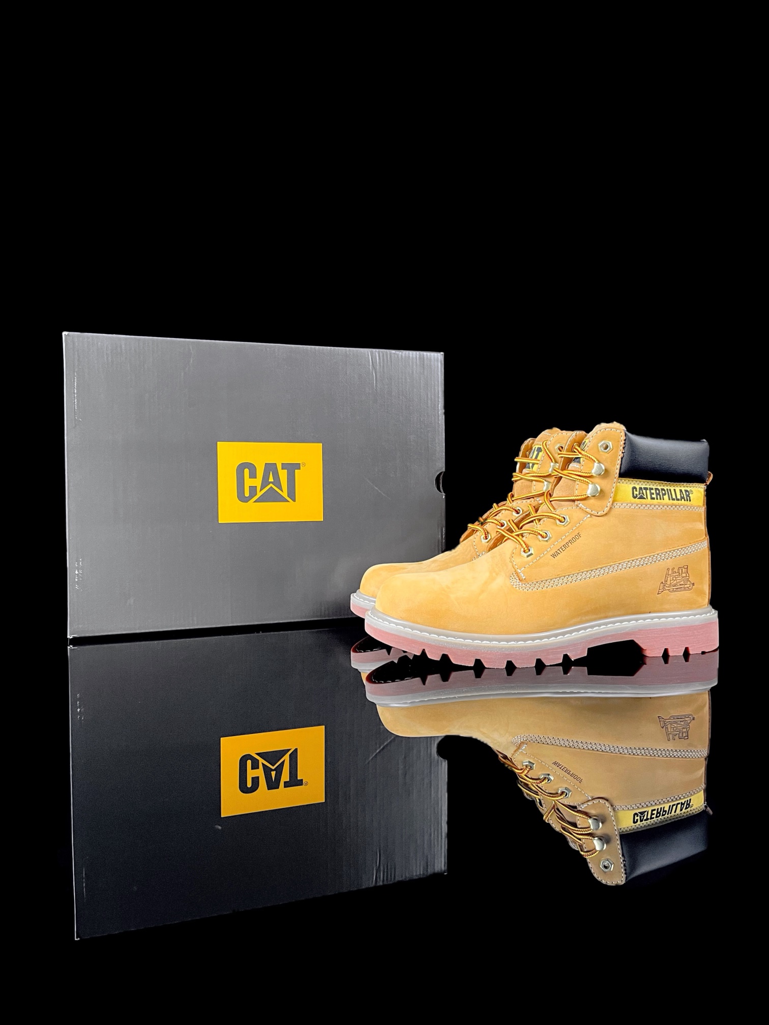 中山原厂大黄靴八年极力推荐CATFOOTWEAR/推土机T3经典大黄靴专柜同步经典热销款防水登山靴纯正固