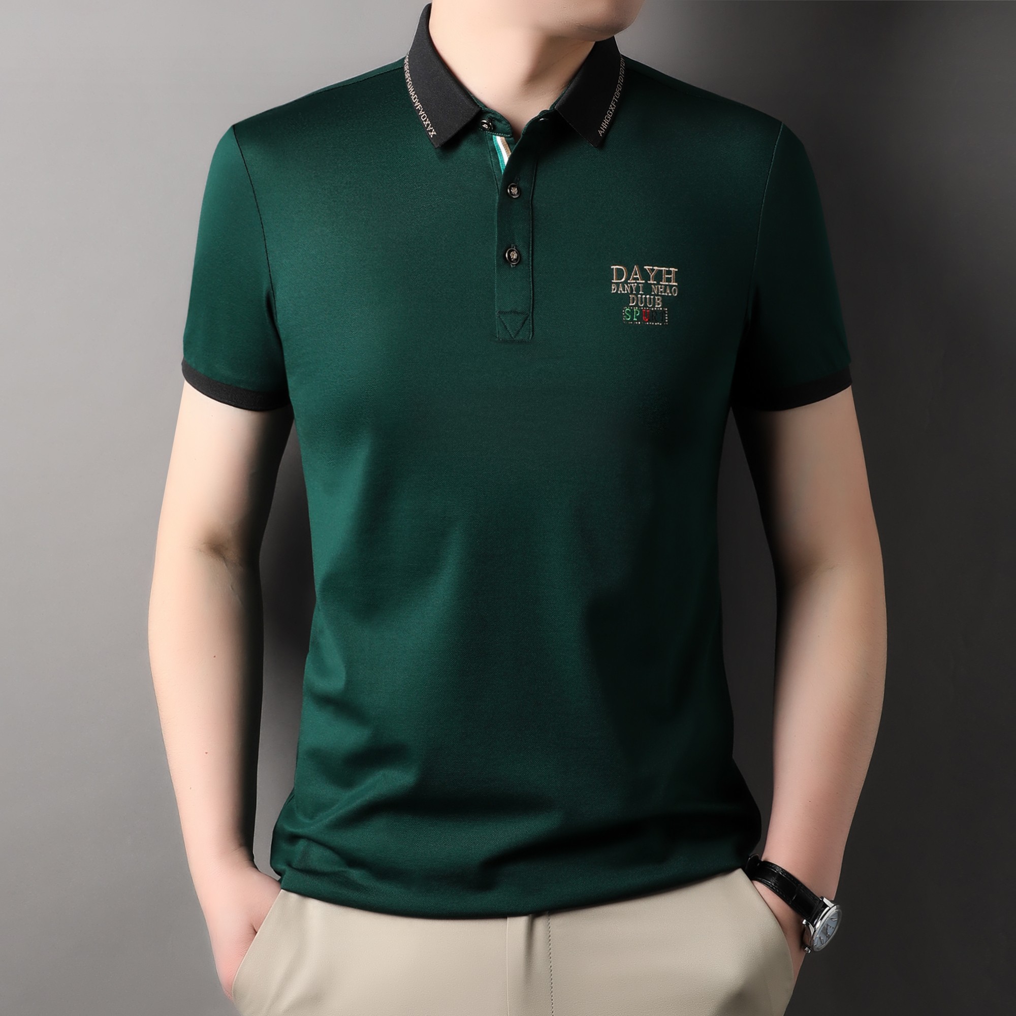 Qualitätsreplik
 Gucci Kleidung Polo T-Shirt Gekämmte Baumwolle Mercerisierte Sommerkollektion Kurzarm