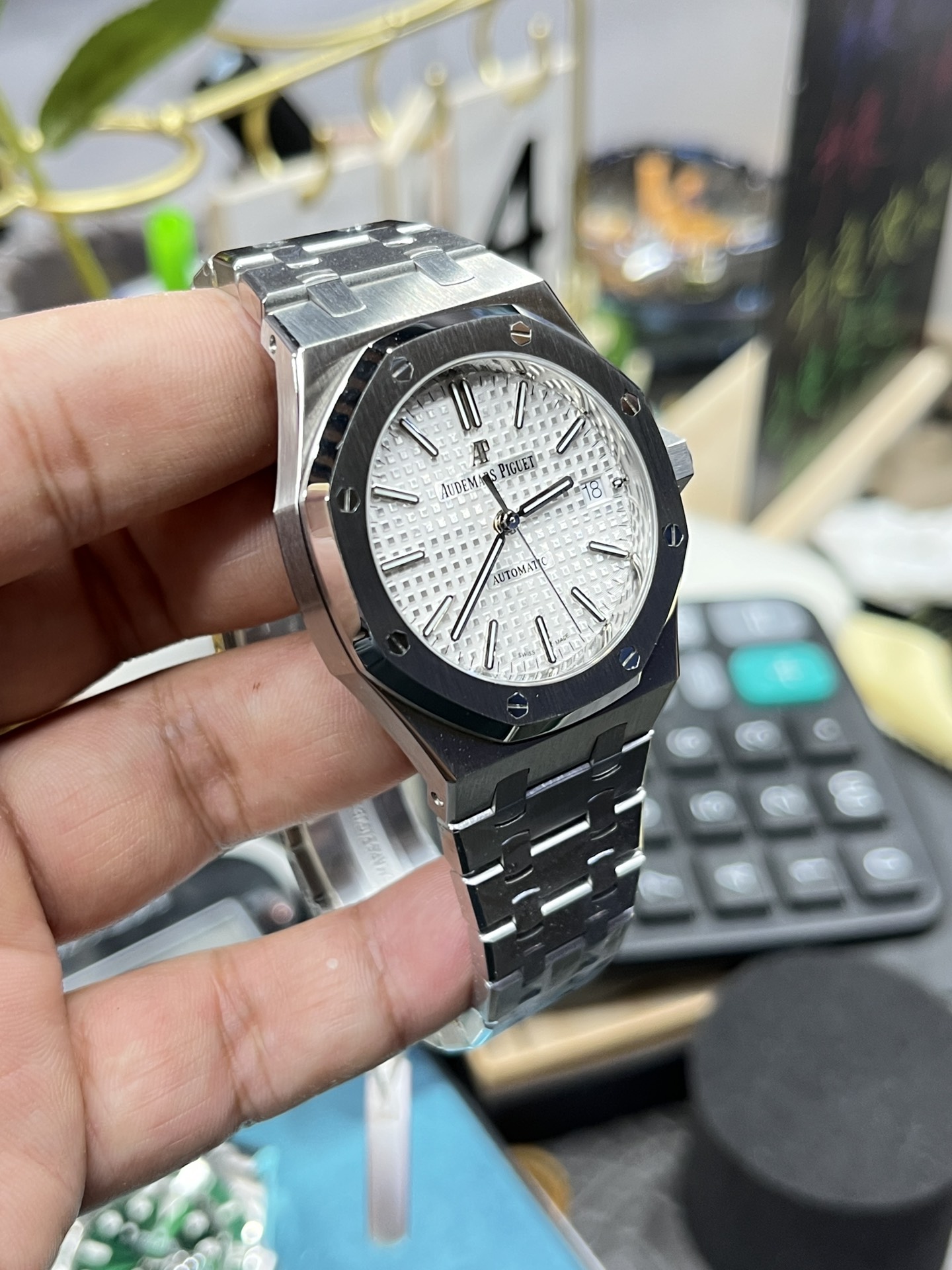 IP-Eppendix 15450ST Women ‘ s Royal Oak Series/37mm/Cal3120 Total Automatic Machinery - 图片 4