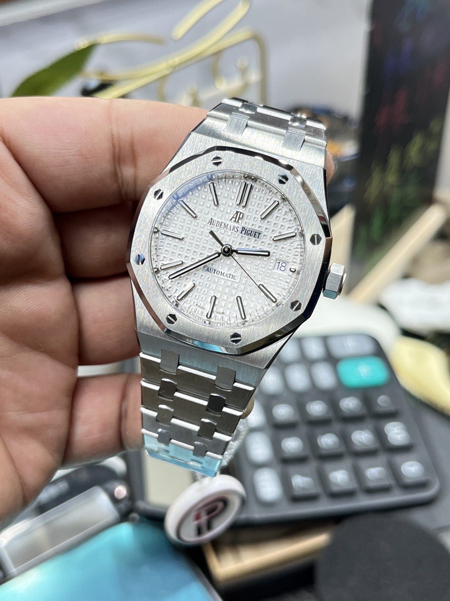 IP-Eppendix 15450ST Women ‘ s Royal Oak Series/37mm/Cal3120 Total Automatic Machinery - 图片 2