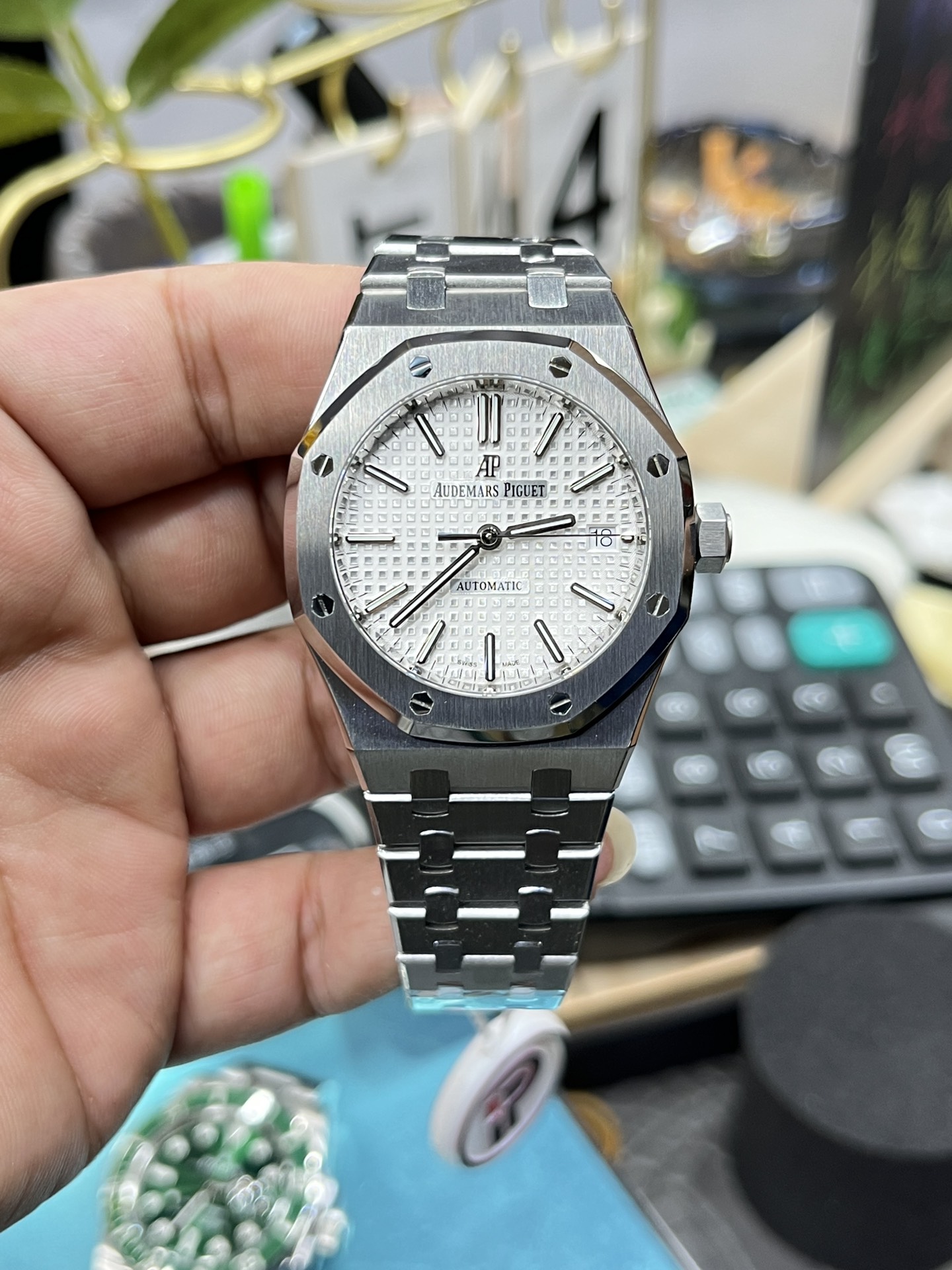 IP-Eppendix 15450ST Women ‘ s Royal Oak Series/37mm/Cal3120 Total Automatic Machinery - 图片 1