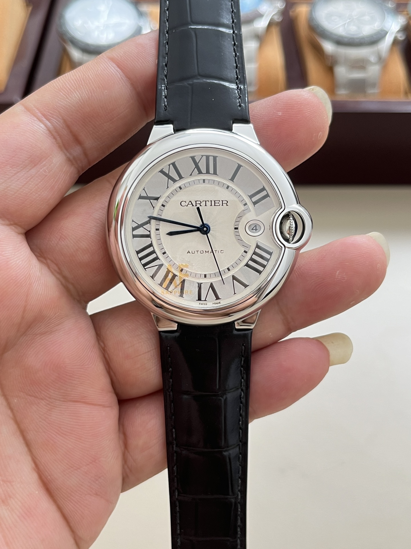 까르띠에 발롱블루 42mm AF공장 2824 오토매틱 무브먼트 시걸 무브먼트 오토매틱 무브먼트 블루 레플리카 42599