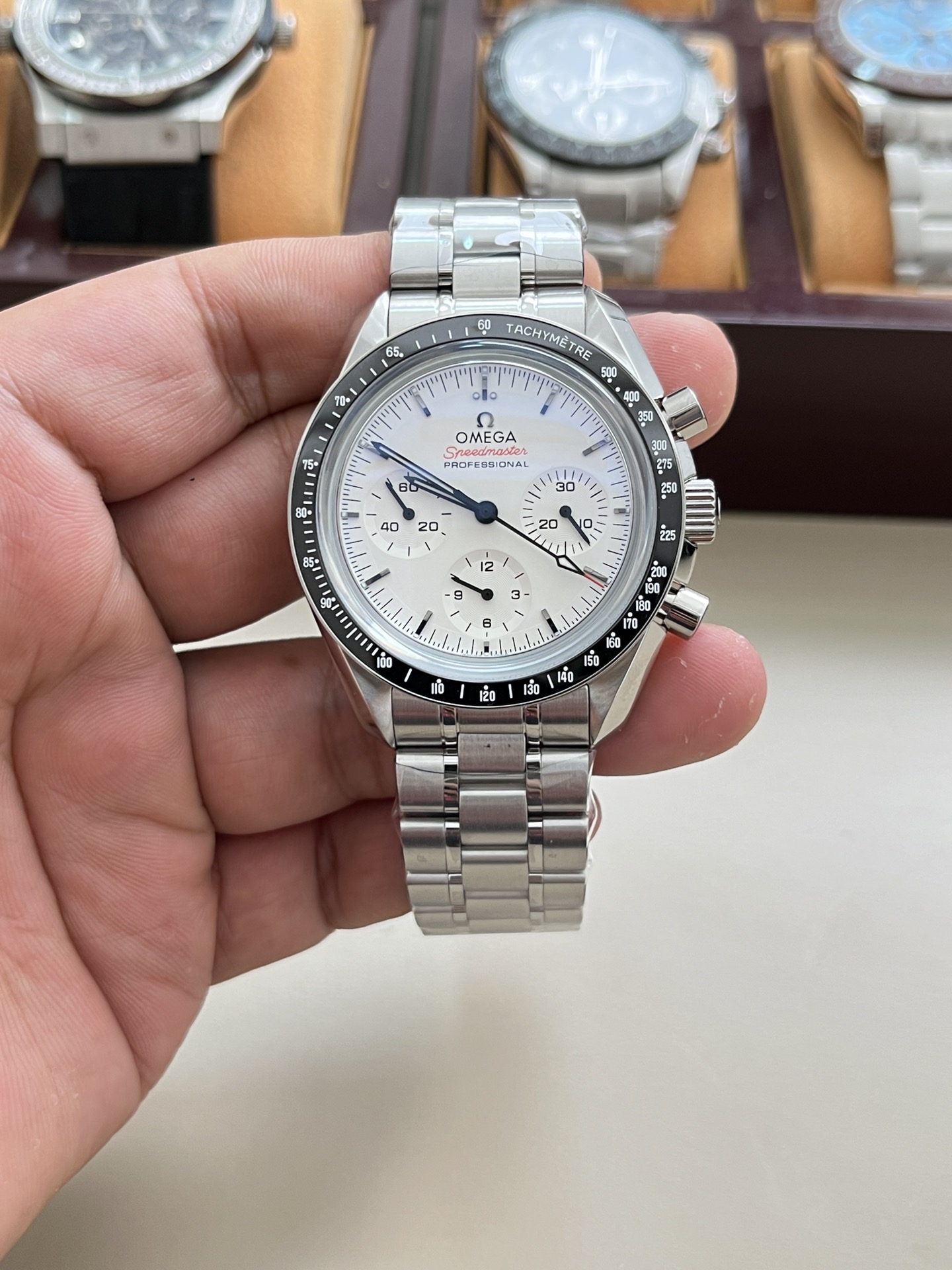 오메가 스피드마스터 42mm 남성 크로노그래프 OP공장 시계 레플리카 44606