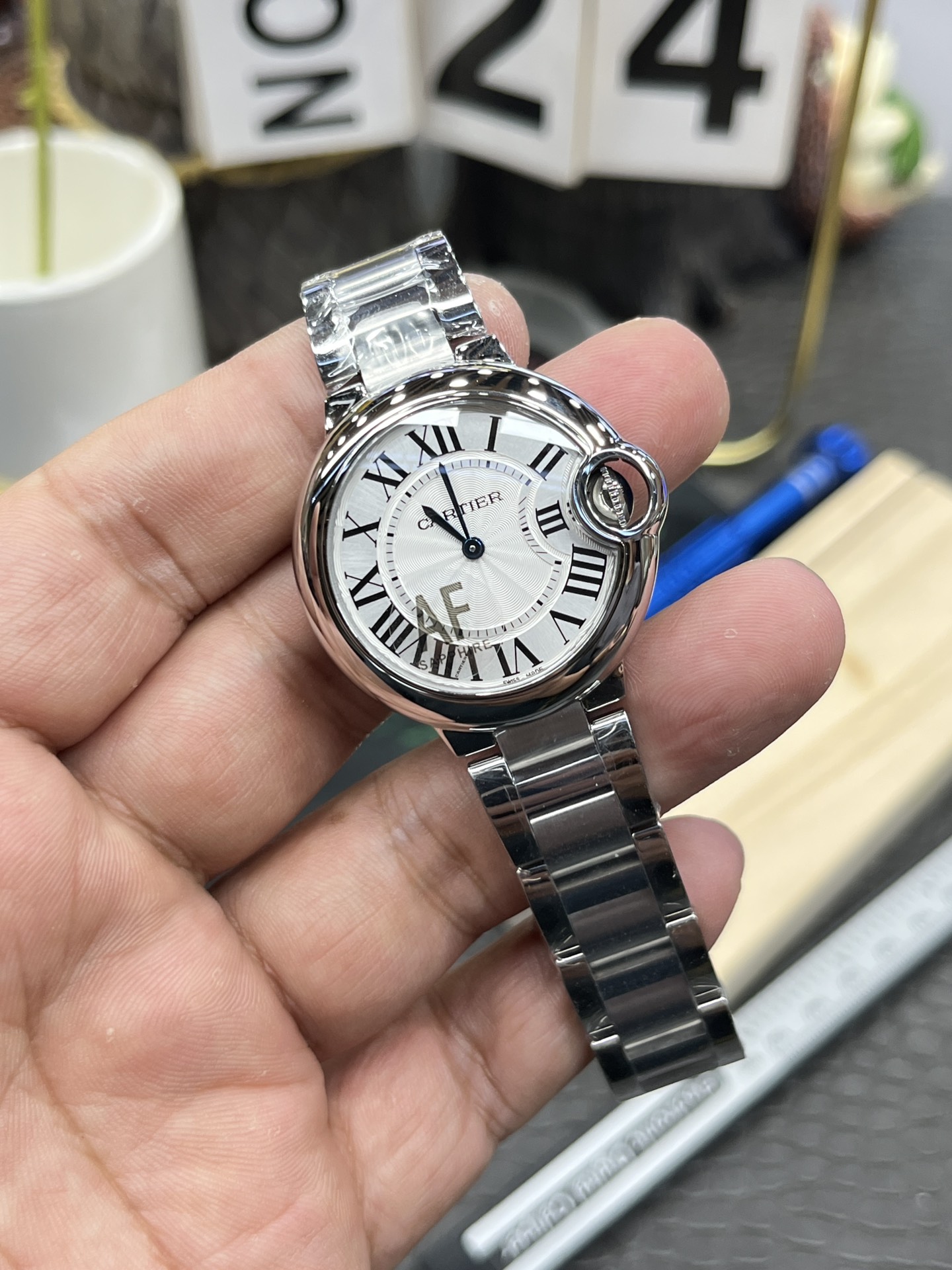 Cartier 卡地亚蓝气球/33mm/瑞士石英机芯