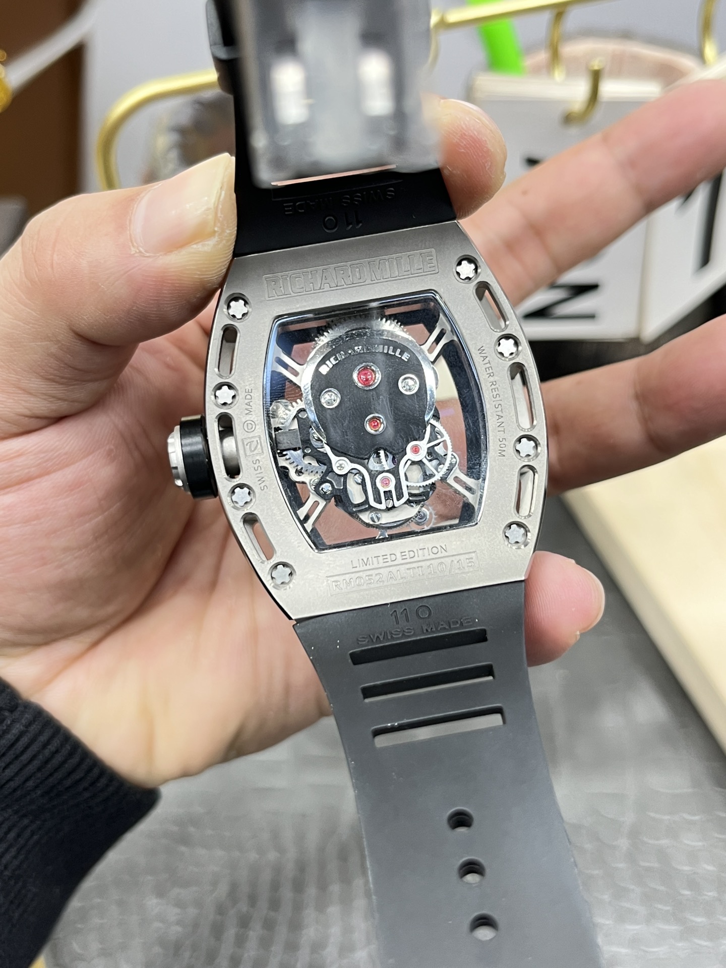리차드밀 RM052 스컬 투르비용 오토매틱 남성 시계 레플리카 44880 Richard Mille 이미지 7