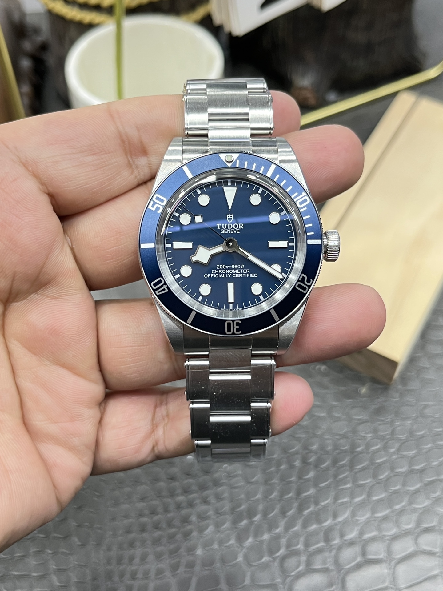 튜더 블랙베이 블루 39mm ZF 공장 2824 오토매틱 남성 시계 레플리카 45580