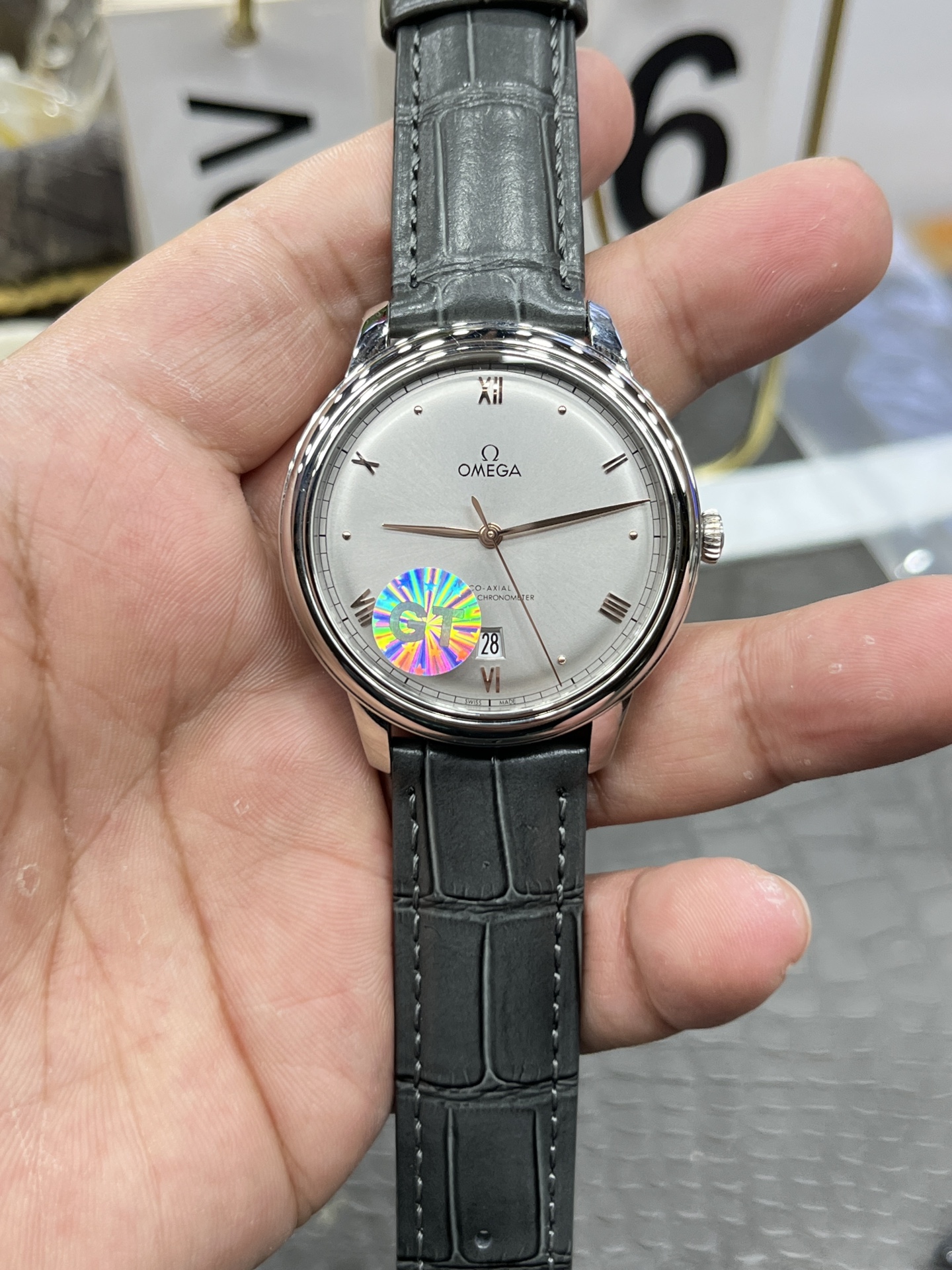 오메가 드빌 40mm 남성 자동 기계식 GT공장 시계 레플리카 44592